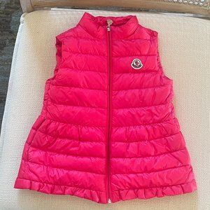 New Moncler Kids Lightweight Down Vest. Size Youth 6